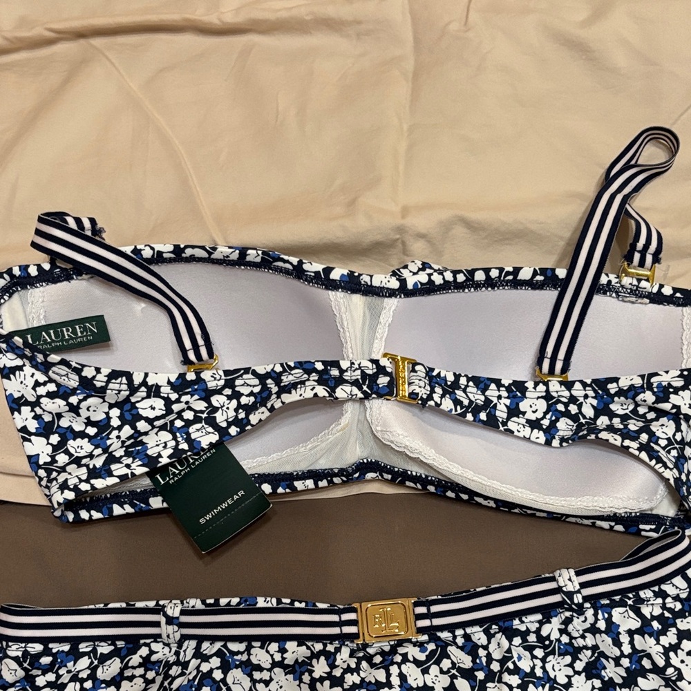 Ralph Lauren Blue and White Floral Bikini - Picture 5 of 5